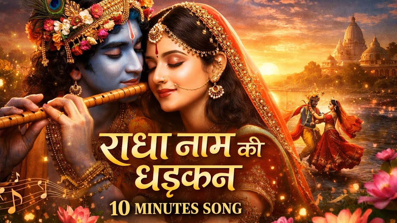  Radha Naam Ki Dharkan ❤️| Krishna Radha Love Song |Beautiful Krishna Bhajan | #music #radhakrishna 
