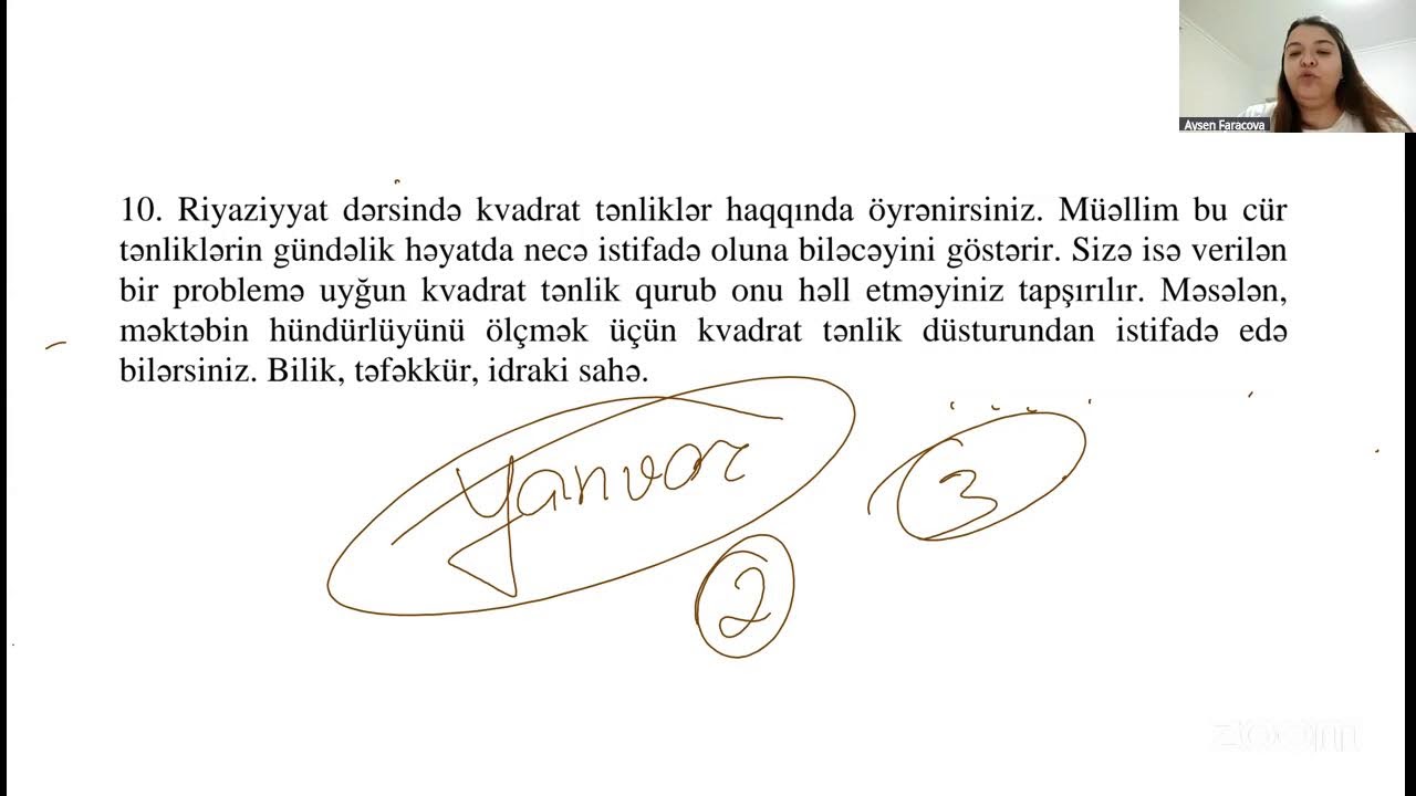 Kurikulum idraki sahə canlı dərs