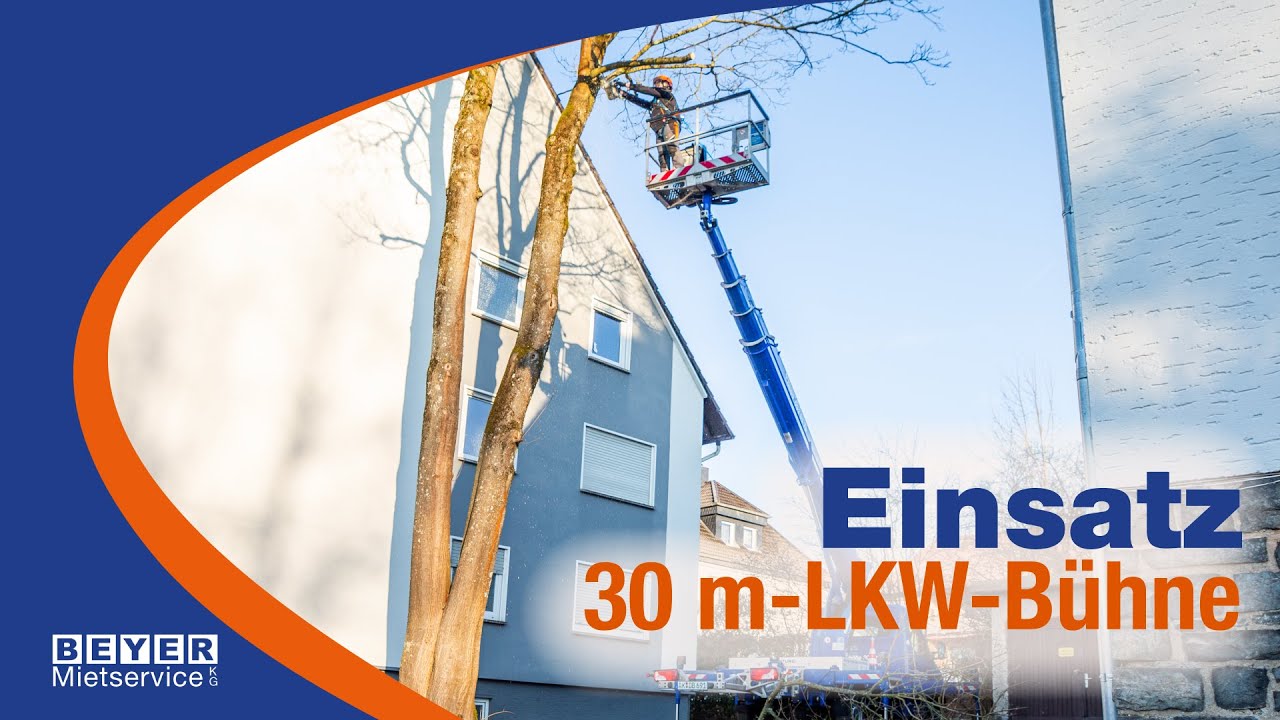 Hoch hinaus für den perfekten Baumschnitt | 30 m-LKW-Arbeitsbühne