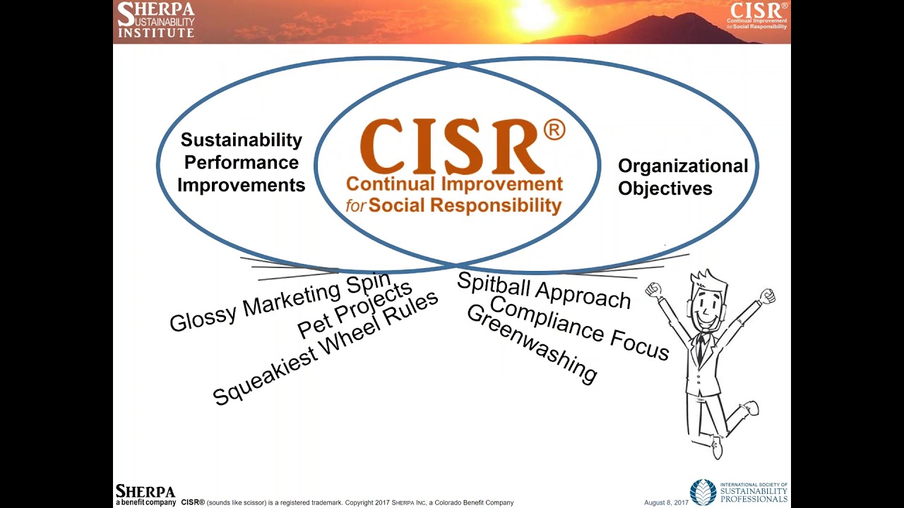 ISSP WEBINAR:  Integrating Sustainability with Operational Excellence