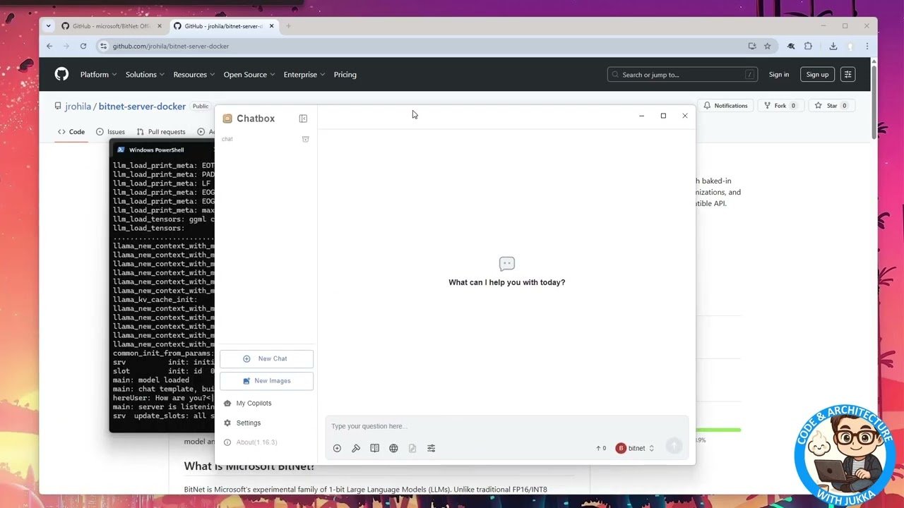 Running Microsoft BitNet 1.58 LLM on CPU with Docker (Demo)