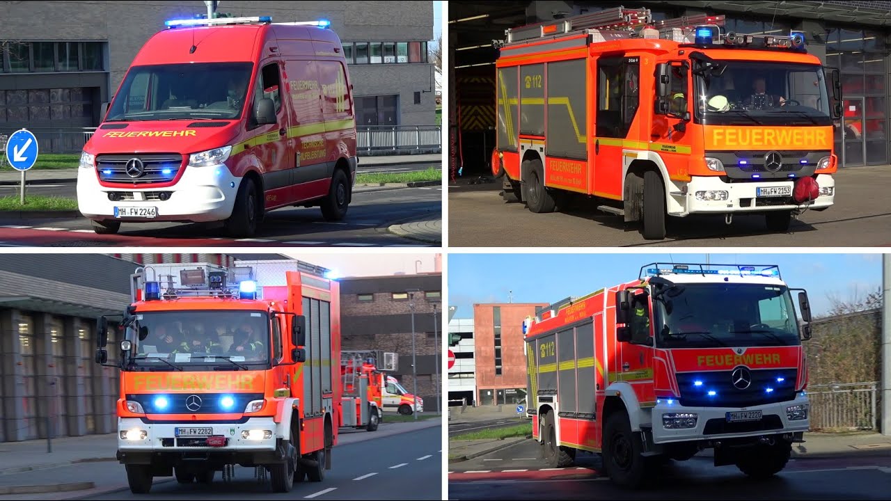 [SONDERFAHRZEUGE, ALARMIERUNG & MEHR!] - Einsatzfahrten Feuerwehr MÜLHEIM AN DER RUHR - Feuerwache 1