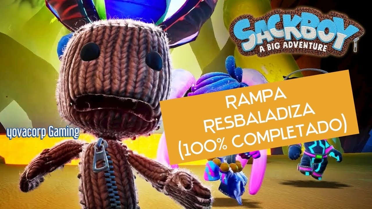 Sackboy: Una Aventura a lo Grande - Rampa Resbaladiza 100% (TODOS LOS COLECCIONABLES) Guia