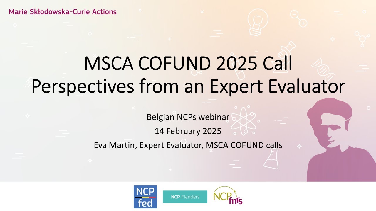 February 2025 – Eva Martin Expert Evaluator for MSCA COFUND