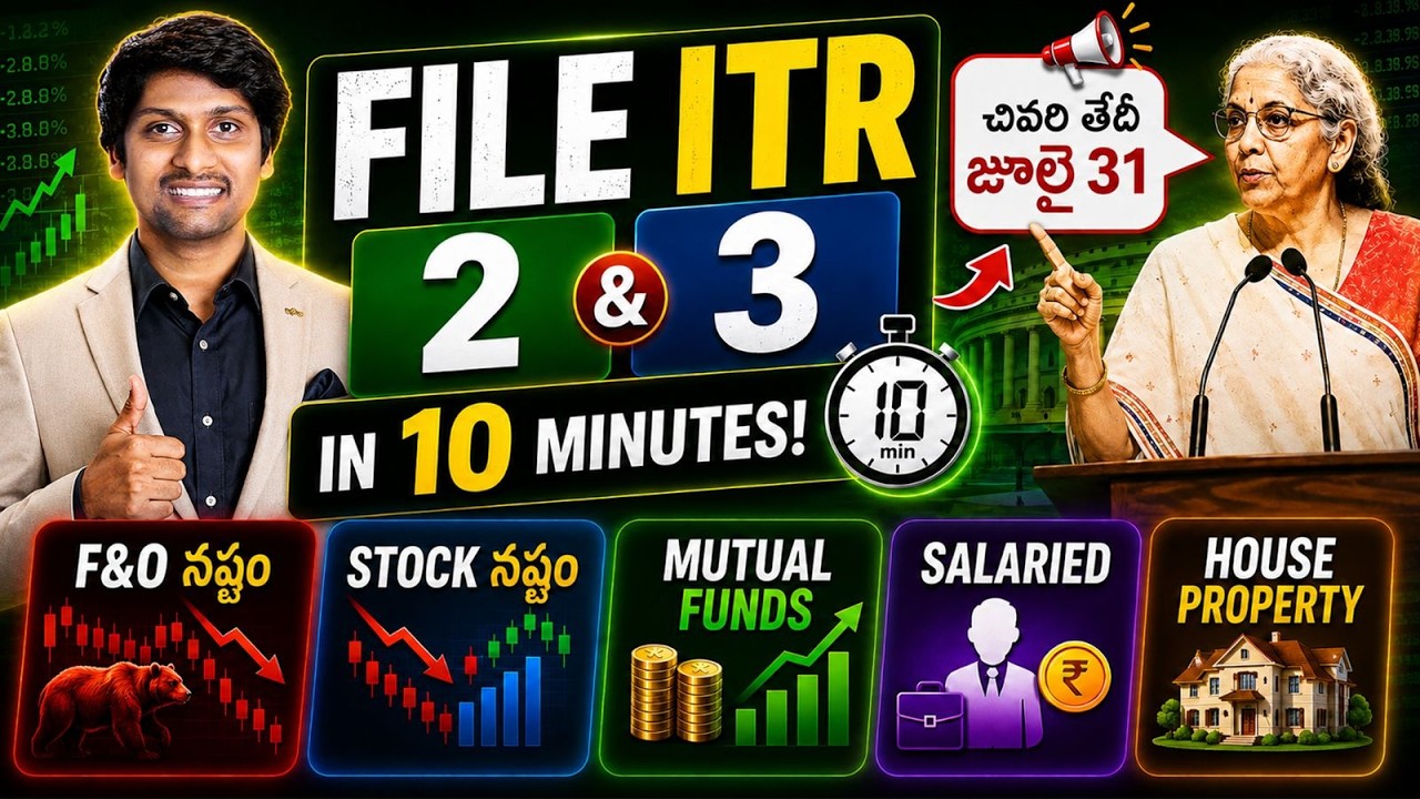 Loss in Stocks, F&O Loss? This 10min Online Filing ITR 2 & ITR 3 Saves Lot of Money
