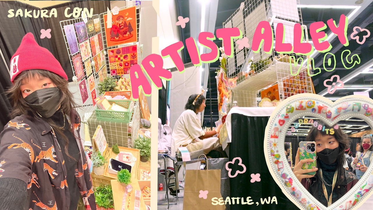 Tabling at Sakura Con 🌸🌷 Artist Alley Vlog