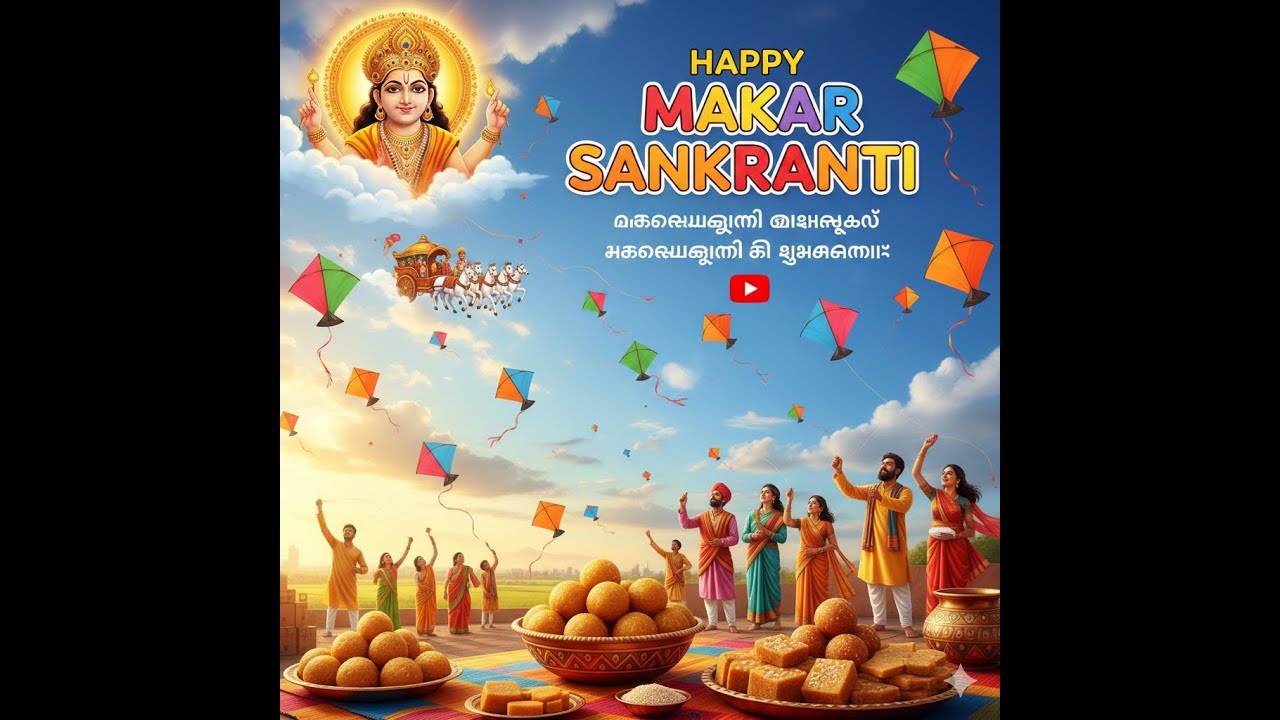 Makar Sankranti Special 2026 | सूर्य देव & श्री कृष्ण वंदना | മകരസംക്രാന്തി ആശംസകൾ 🪁