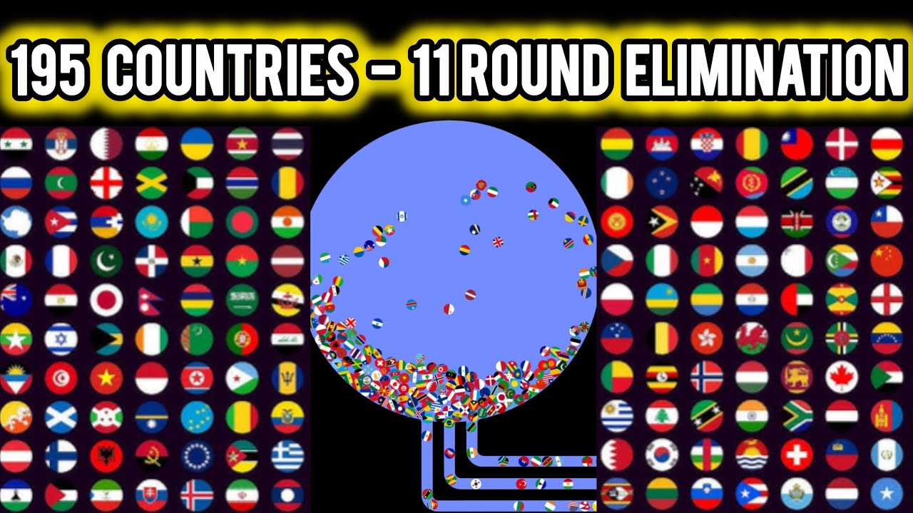 195 Countries - 11 Round Ultimate Elimination | WORLD MARBLE RACE