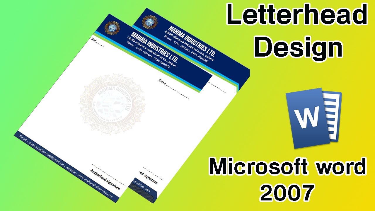 How to make letterhead in Microsoft word 2007 ? create letterhead in ms word, #letterhead