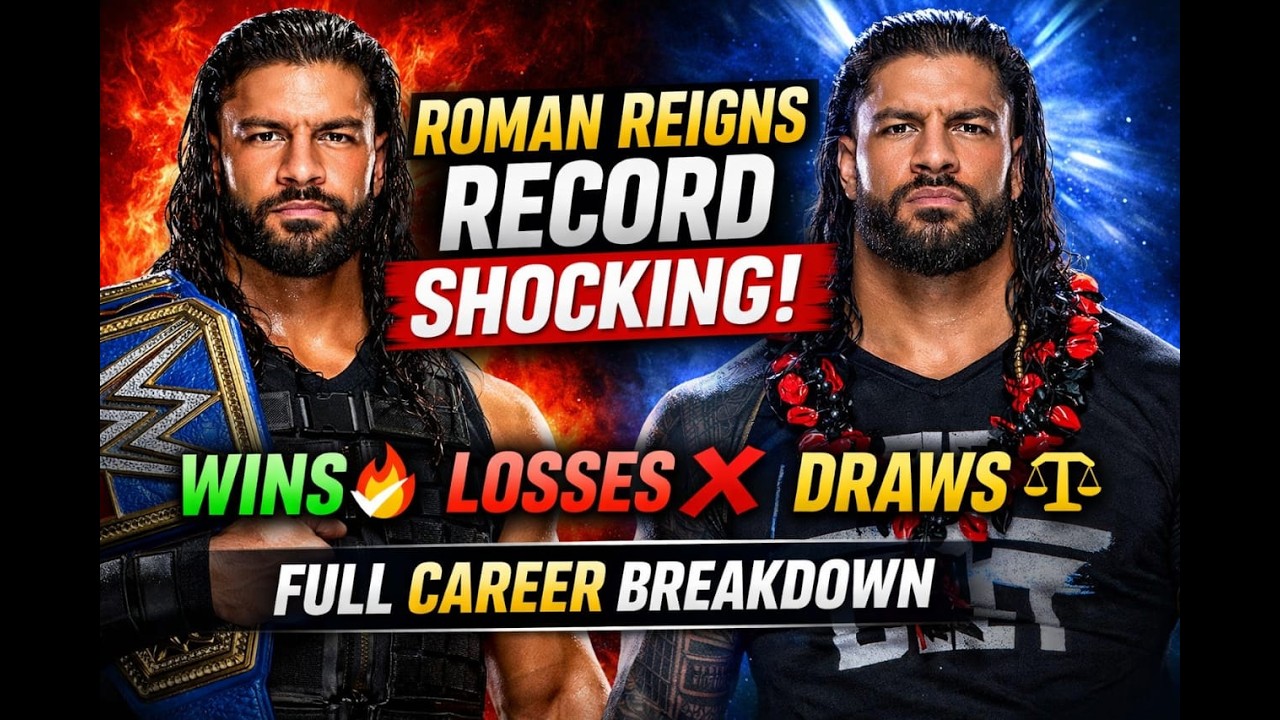 Roman Reigns WWE Match Record – Wins, Losses & Draws || Full Career Breakdown || ProWrestle KING