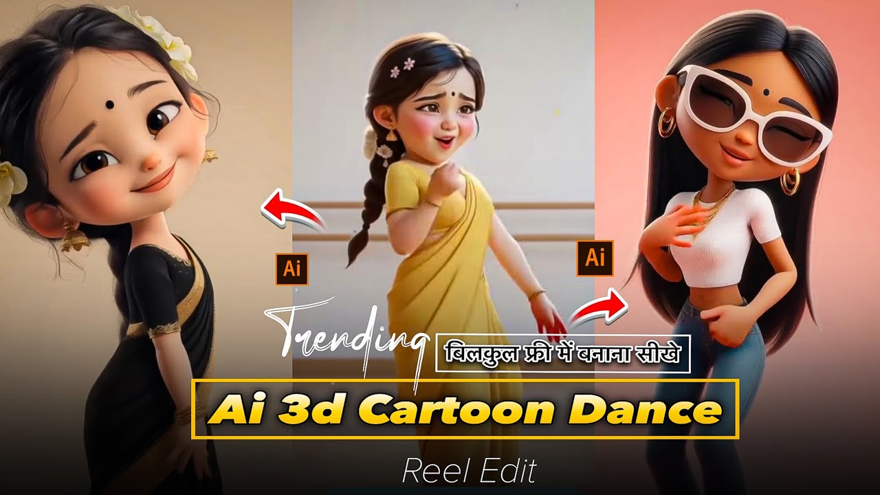 Trending 3d Ai Cartoon Baby Dance Video Kaise Banaye | Viral Ai Girl Dance Video Editing 100℅ Free