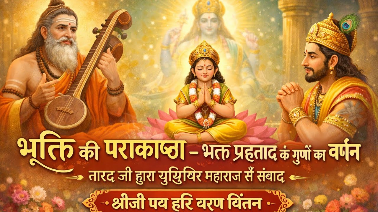 भक्ति की पराकाष्ठा – भक्त प्रह्लाद के गुणों का वर्णन  नारद जी द्वारा श्रीजी पथ हरि चरण चिंतन