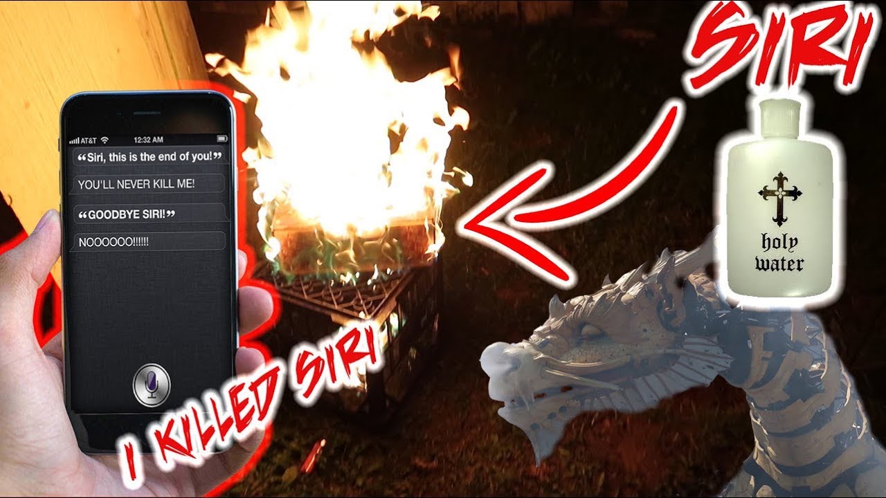 (I KILLED SIRI) DO NOT USE HOLY WATER ON SIRI AT 3 AM! DEFEATED SIRI WITH HOLY WATER | GIANT DRAGON