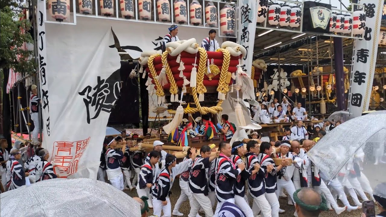 【百舌鳥八幡宮】令和7年　陵南町ふとん太鼓　本宮　宮出