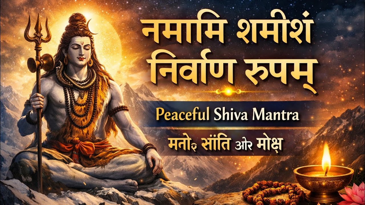 Namami Shamisham Nirvan Rupam | Powerful Shiva Mantra | Calm Mind & Inner Peace #mahadev 