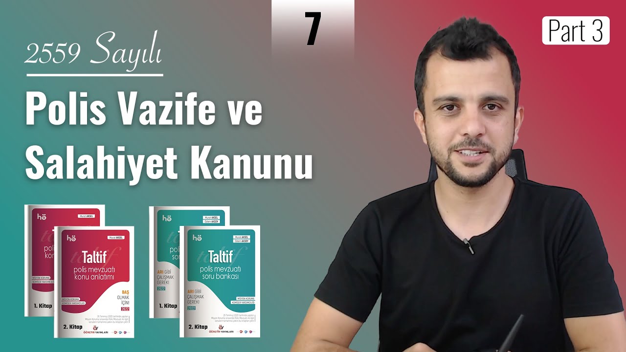 7 | Taltif PAEM 10 Polis Mevzuatı Video Eğitimi | Polis Vazife ve Salahiyet Kanunu - PART 3 | 2026