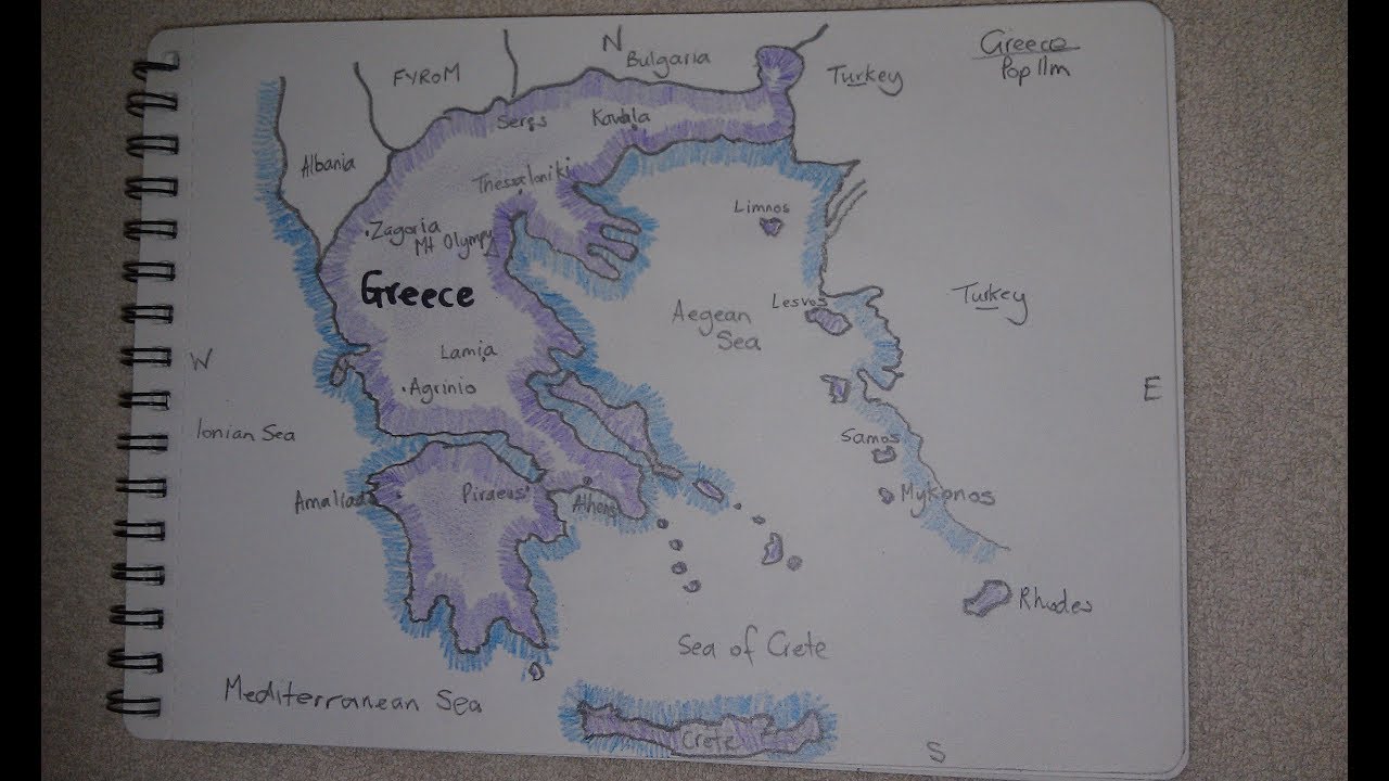 ASMR - Map of Greece - Australian Accent - Chewing Gum & Describing in a Quiet Whisper