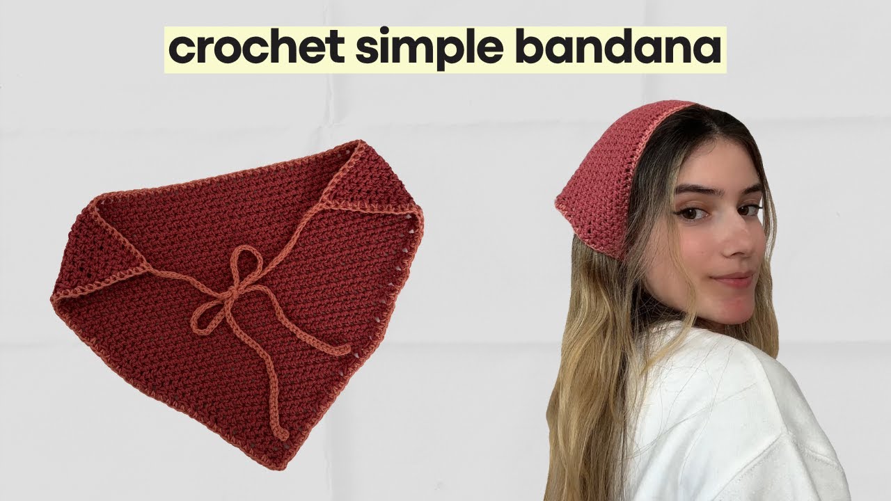 Simple Crochet Bandana Tutorial - step by step
