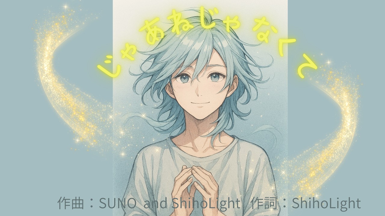 「じゃあねじゃなくて」　　　　　　　　　　　　　　　　　　　　　　　　　　　　　　作曲：SUNO and ShihoLight　　　作詞：ShihoLight　#ai音楽