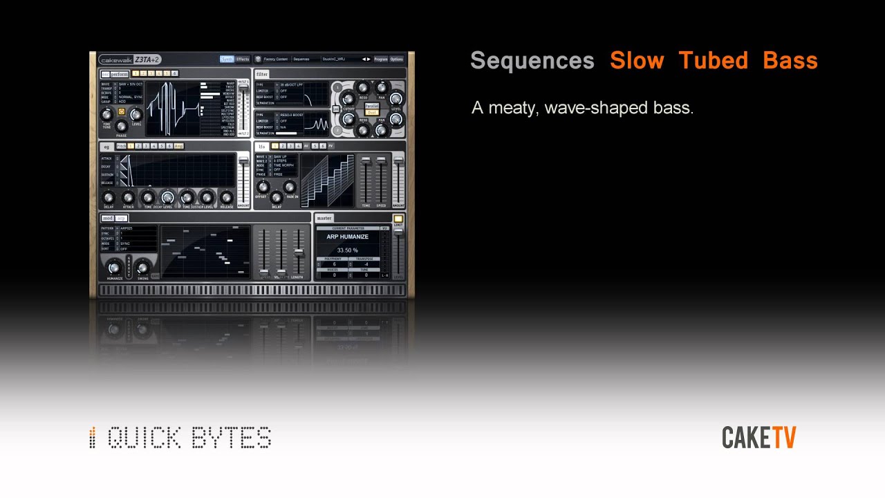 Z3TA+ 2 Sound Examples - Sequences and Arps