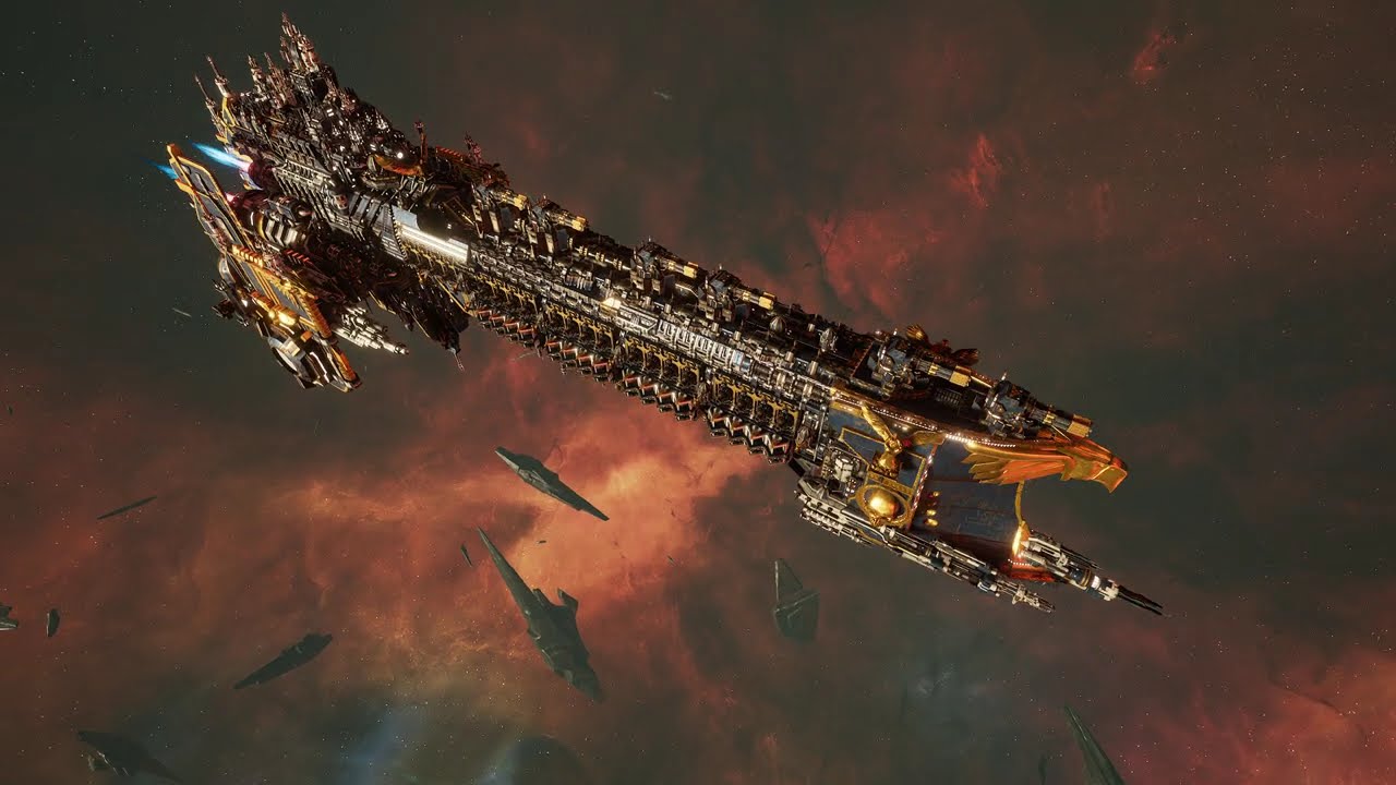 Ultramarines vs Orks - Warhammer 40k Battlefleet Gothic 2 (Skalgrim mod)
