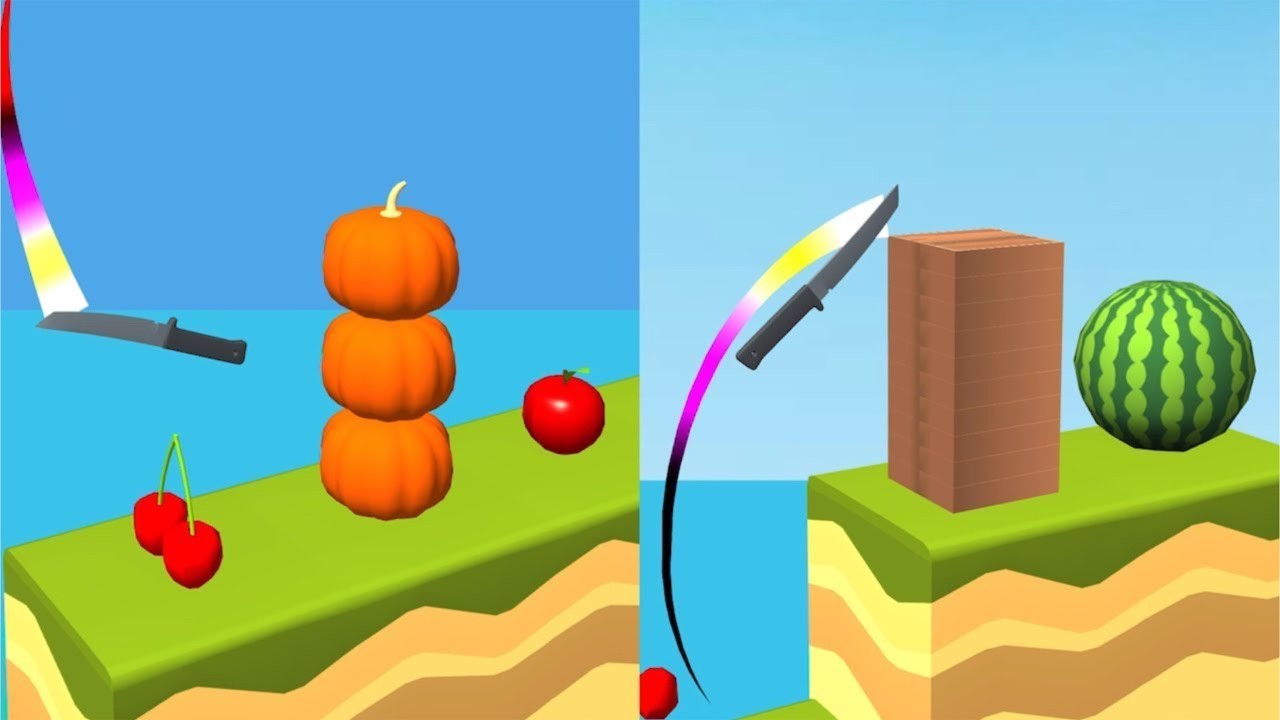 Knife Jump! Very Satisfying And Relaxing ASMR Slicing Game