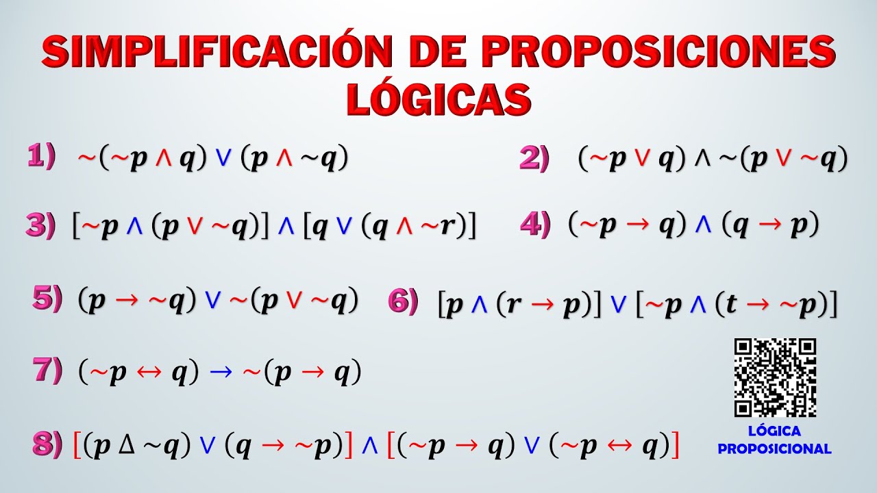 Como simplificar proposiciones lógicas – leyes lógicas – Leyes de simplificación de proposiciones