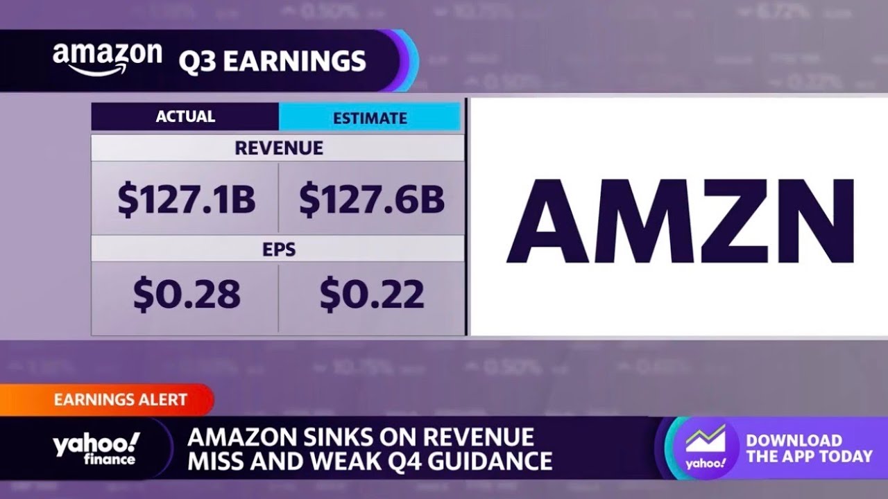Amazon stock drops on revenue miss, weak holiday guidance