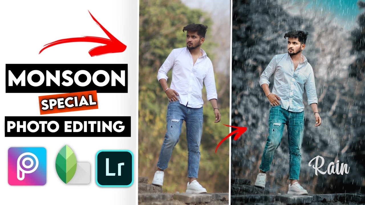 PicsArt Monsoon season photo editing | rain photo editing PicsArt | PicsArt photo editing tutorial