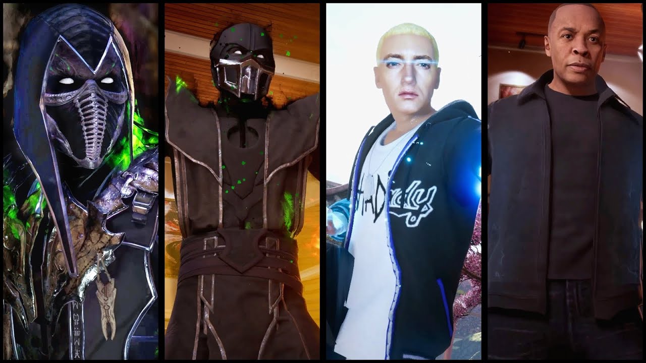MK11 Noob Saibot, Eminem, 50 Cent, Dr. Dre & Ice-T - Skin Mod Showcase - Mortal Kombat 1
