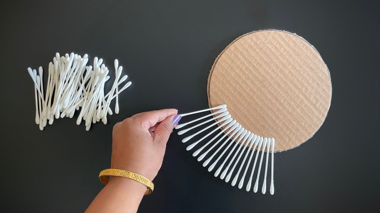 Beautiful Wall Hanging Using Cotton Earbuds / Paper Crafts For Home Decoration /  Easy Wall Hanging