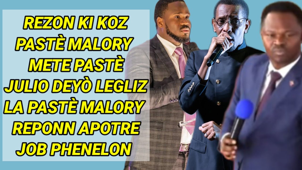 Pasteur Malory reponn Apôtre Jobe phenelon/ le glizs padwe gn Pasteur sèlman/zen andan legliz 
