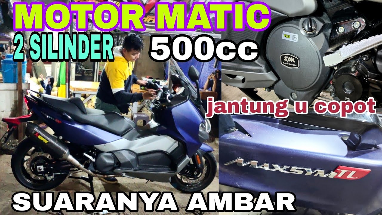 SYM MAXSYM TL 500cc TWIN CYLINDER LINE PROJEK CUSTOM HEADER MUFFLER AKRAPOVIC SUARANYA HEDON BY SKR