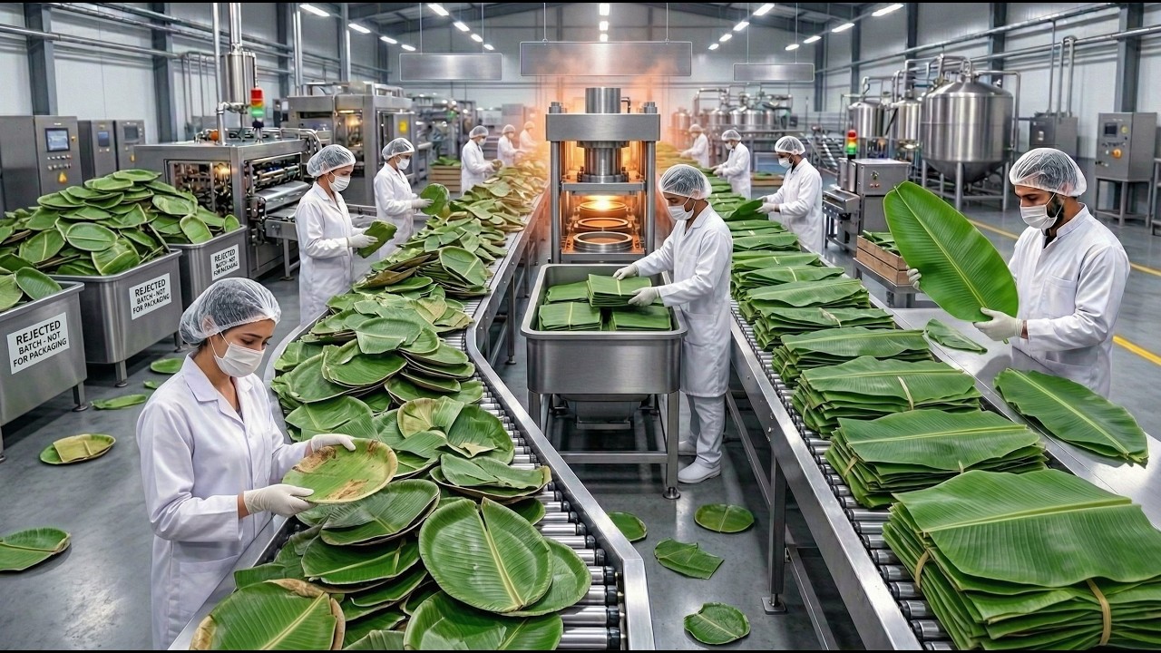Inside the Zero-Waste Factory: How Millions of Banana Leaves are Pressed into Plates