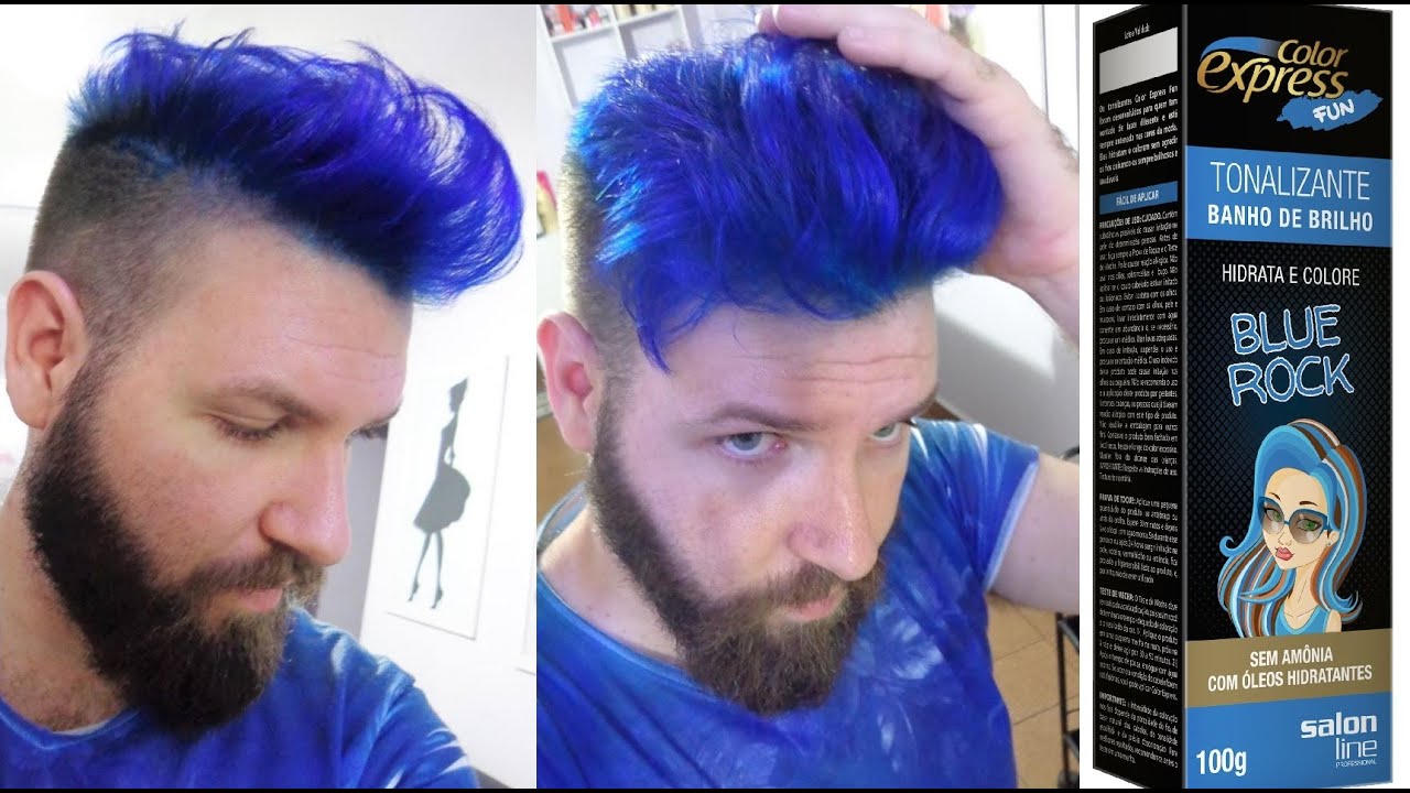 Cabelo Azul passo a passo por Rafael Secolin