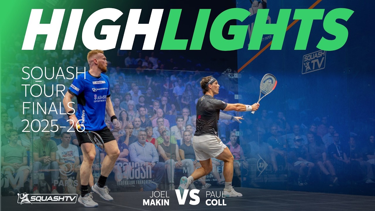 🏴󠁧󠁢󠁷󠁬󠁳󠁿 Makin v Coll 🇳🇿 | PSA Squash Tour Finals 2025-26 | QUARTER FINAL HIGHLIGHTS