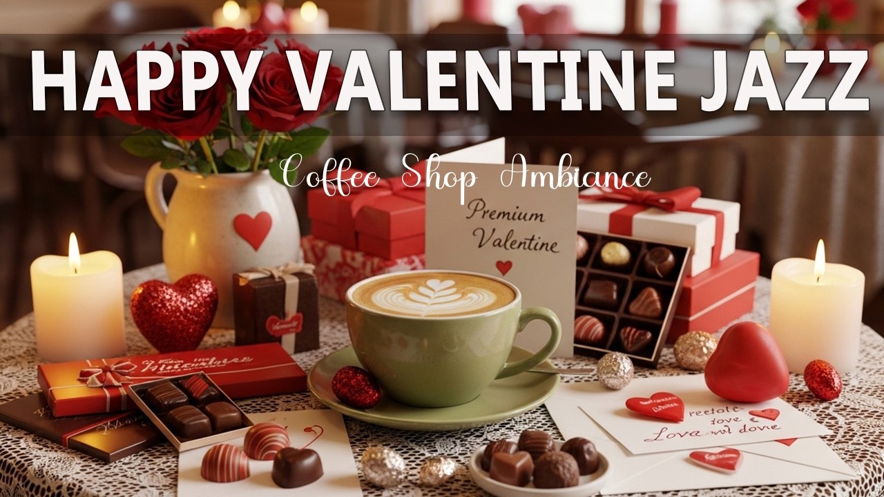 Happy Valentine Jazz☕ Coffee Shop Ambiance - Bossa Nova Instrumental for Sweet Moments.