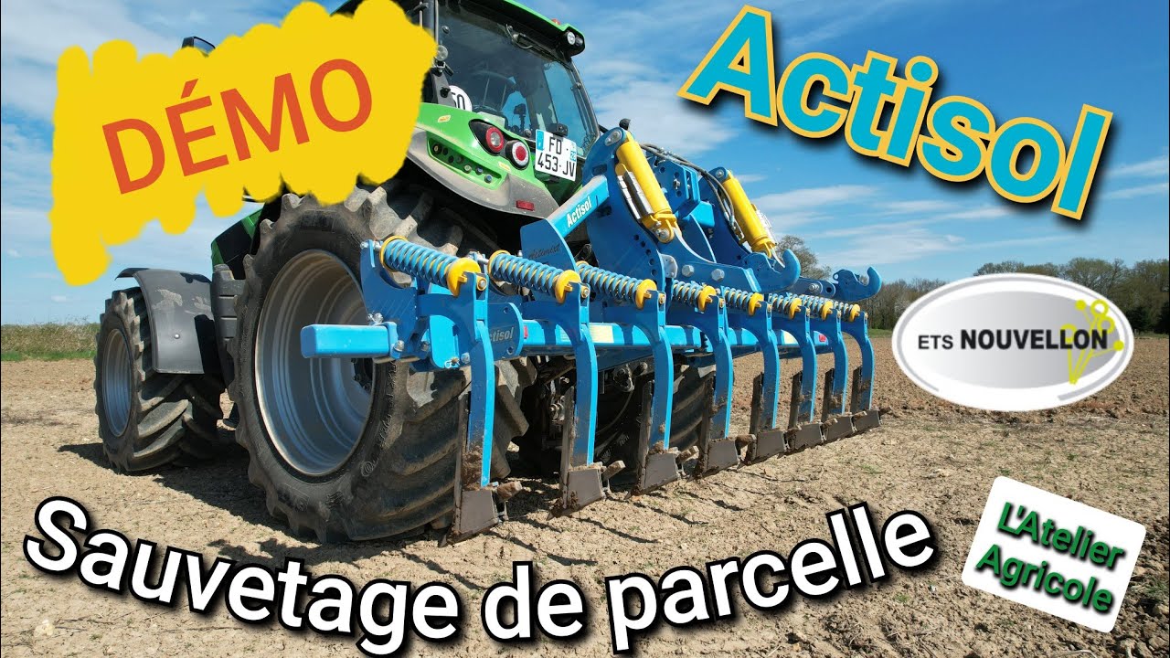 🚜 Démonstration Actisol Actimixt : Sauvetage de parcelle 👍👍👍😊