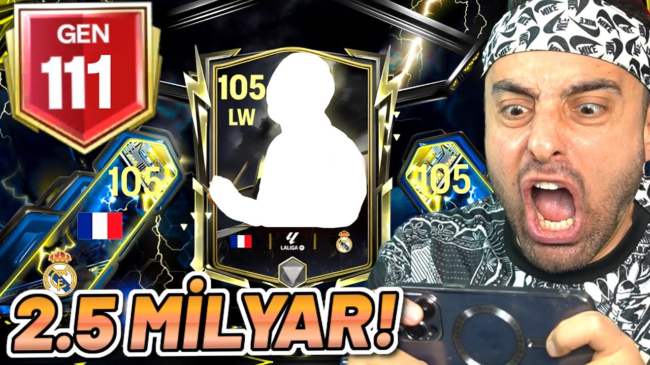 111 GEN ? REKOR 2,5 MİLYAR COİNS KASTIK 😱 3 TANE 110 ? EA FC MOBİLE 25 PAKET AÇILIMI !
