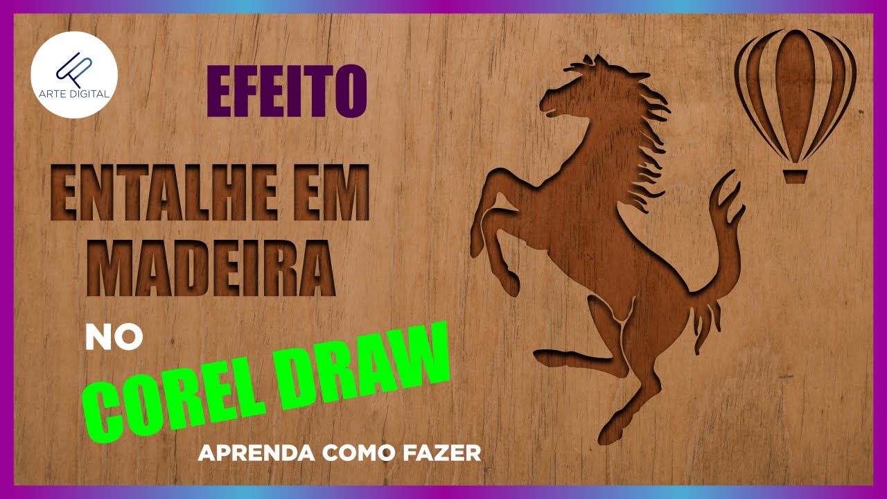 COMO FAZER O EFEITO ENTALHE EM MADEIRA NO COREL - MUITO FÁCIL