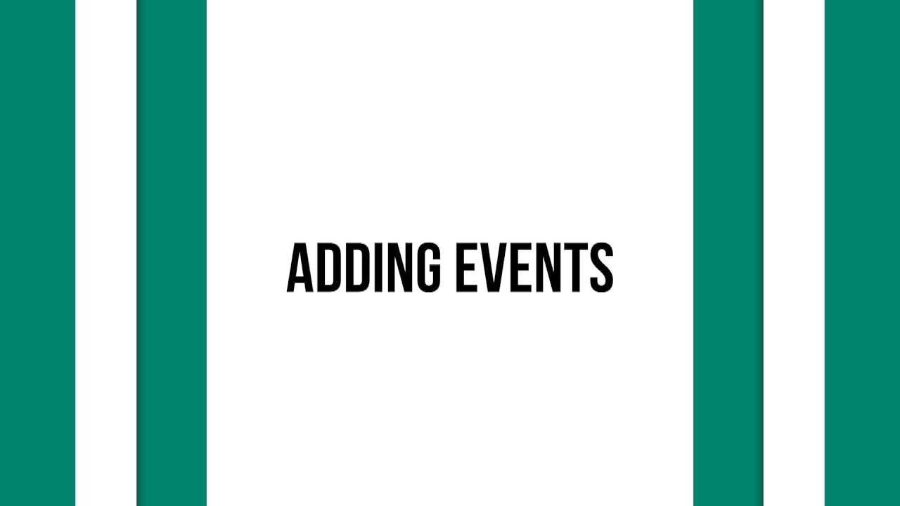 GameChanger - Adding Events
