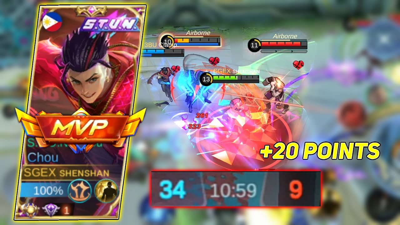 TANK CHOU BEST EXP LANE ROTATION - MLBB Best Chou Plays 2022