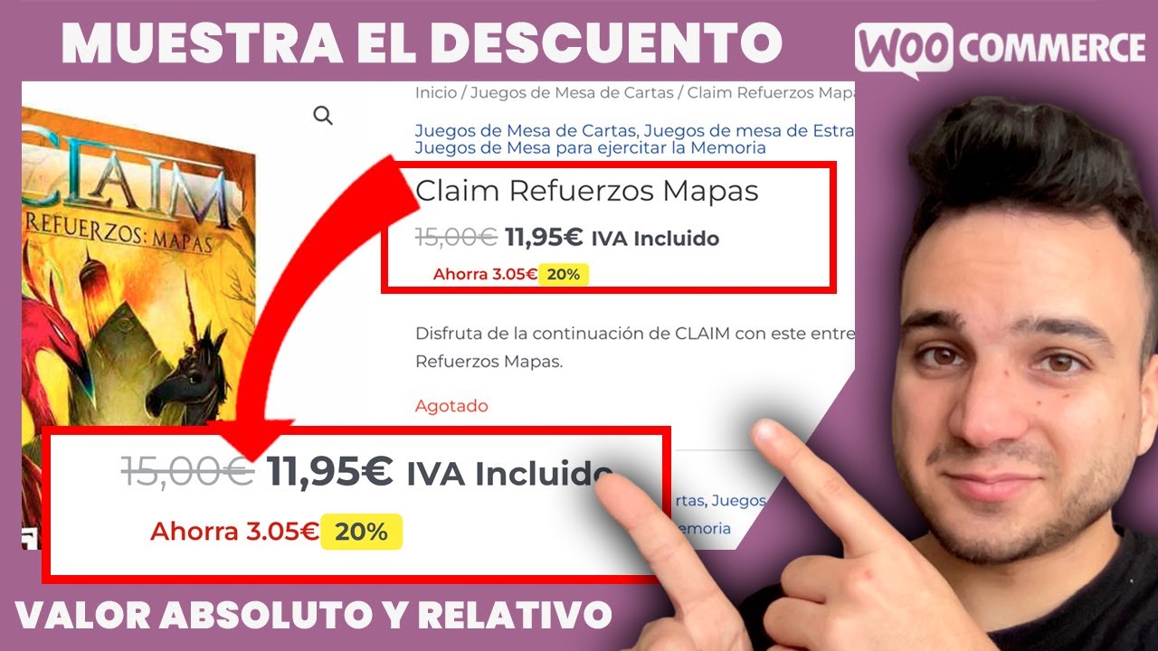 🏷️ Mostrar Porcentaje de descuento o en dinero WooCommerce | Valor absoluto y relativo | Sin plugin