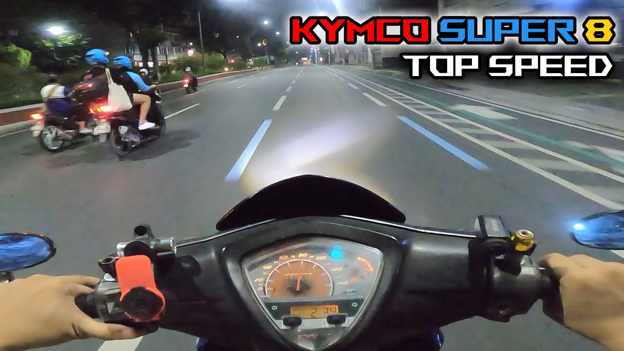 ‼️ TOP SPEED ‼️ Kymco Super 8 | Night Ride sa Gabi | 😎