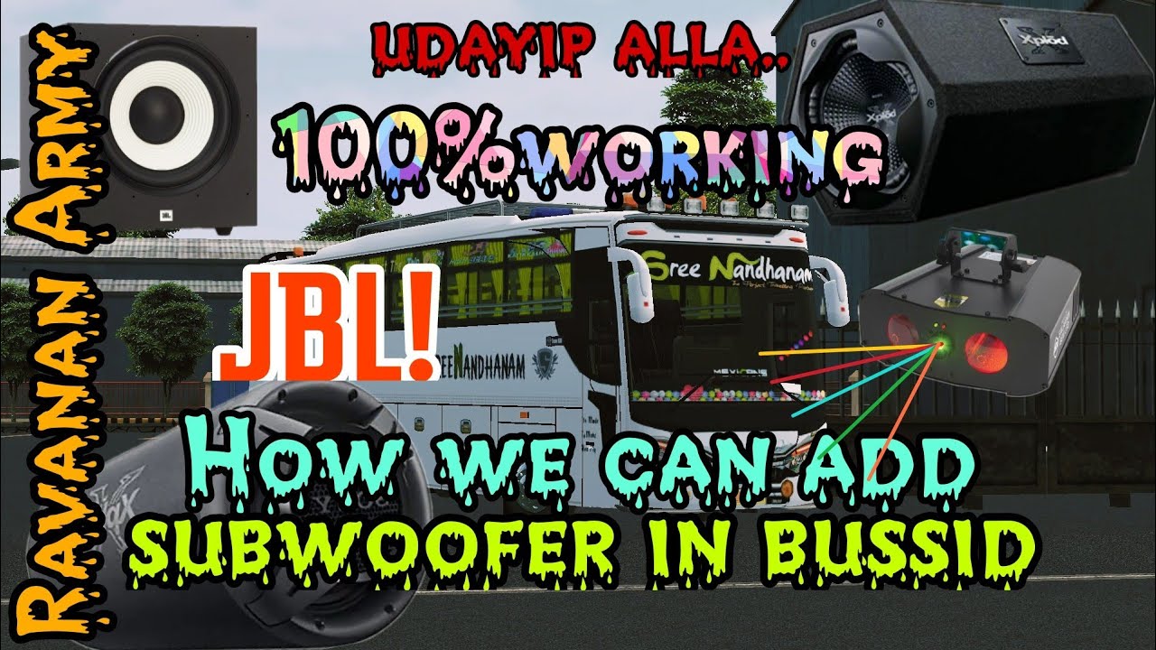 How we can add subwoofer [JBL!] in bussid|| എങ്ങനെ ആഡ് ചെയ്യാം??|| #bussidmods