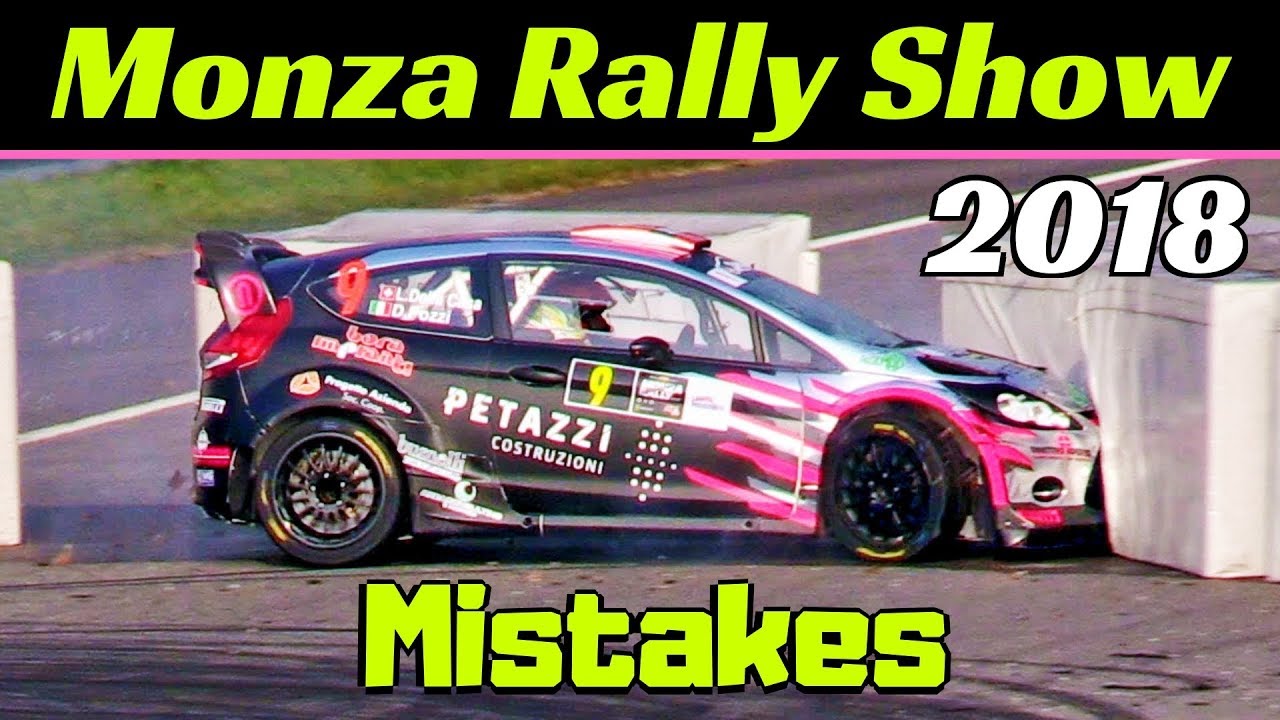 Monza Rally Show 2018 - Crashes, Mistakes & Close Calls compilation! - Valentino Rossi, Suninen, etc