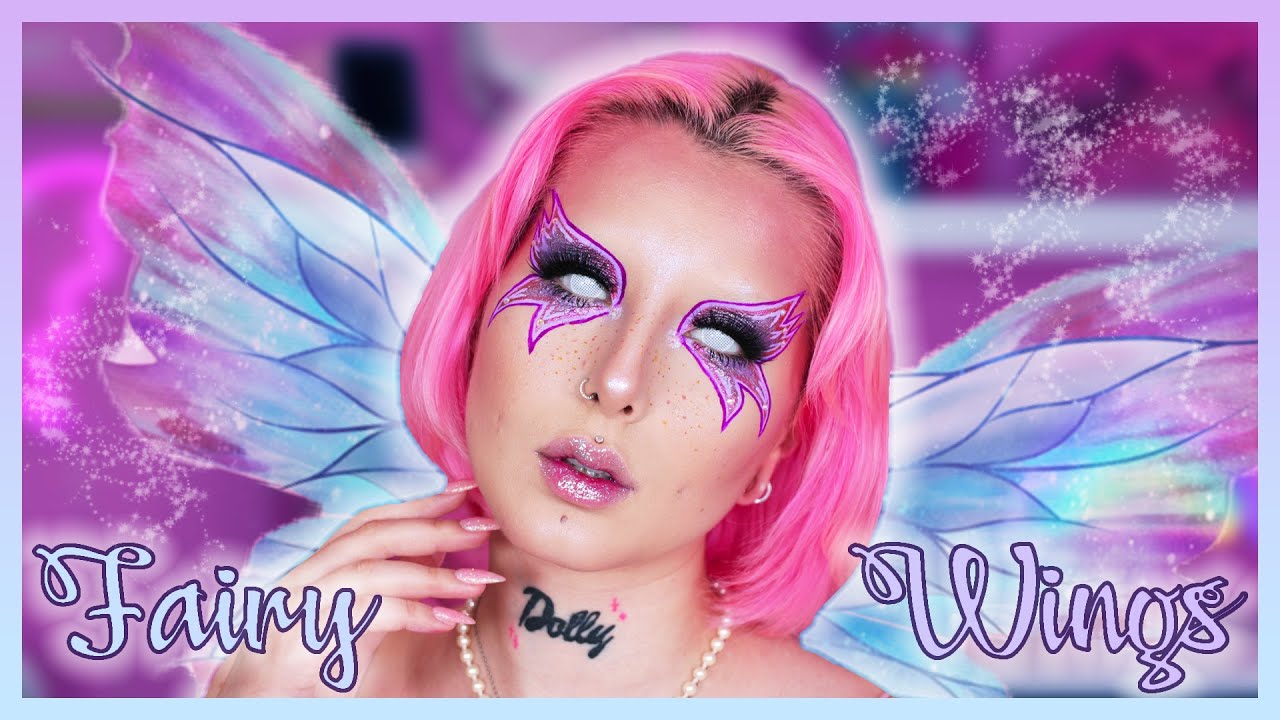 JME DESSINE DES AILES DE FÉE SUR LA FACE | Fairy Wings Makeup (les winx de netflix en sueur)