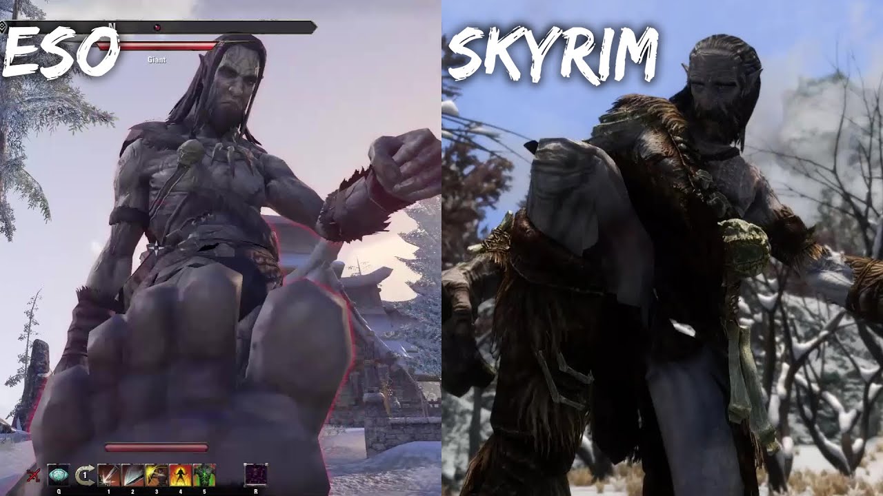 Giant in Skyrim vs Giant in Elder Scrolls Online