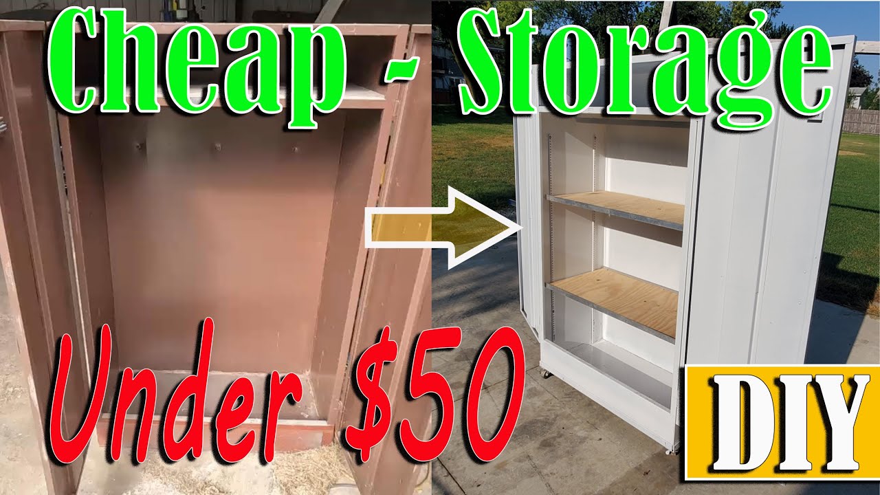 How to Turn a Metal Cabinet into a Nice Storage Unit on Wheels for less than 50$