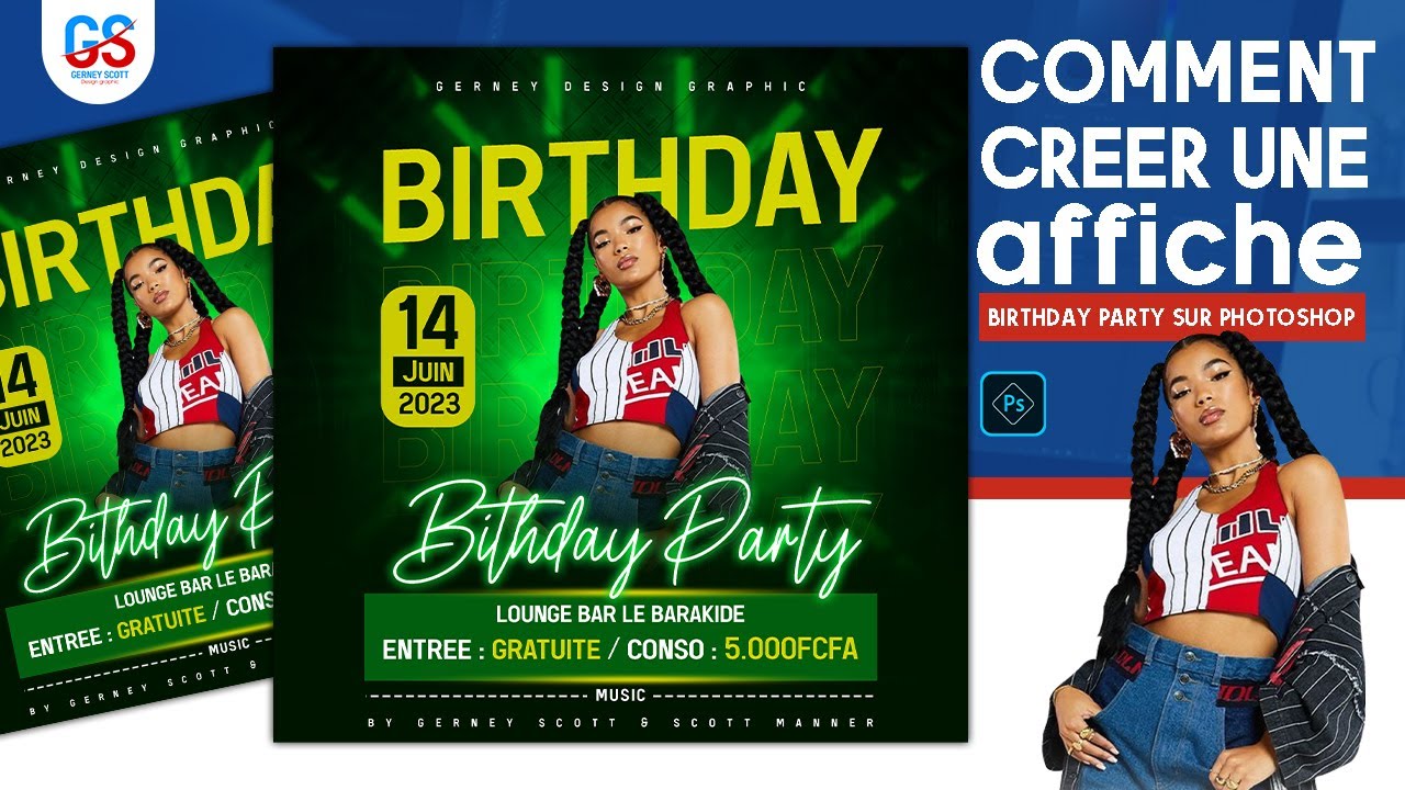 comment créer une affiche Anniversaire professionnel sur Photoshop